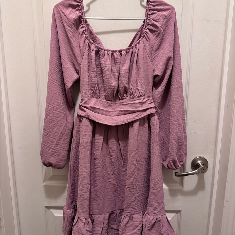 Elegant Mauve Women's Casual Dress